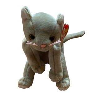 Ty Beanie Baby Scat Cat Hologram Tag Animal Plush Toy